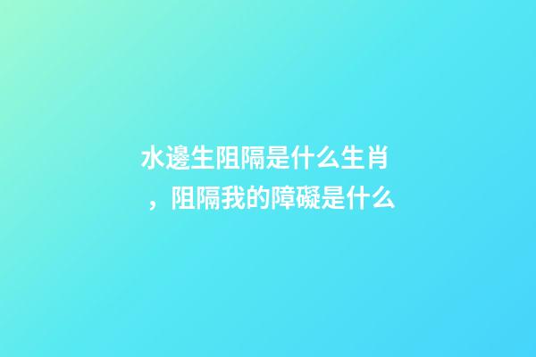 水邊生阻隔是什么生肖，阻隔我的障礙是什么